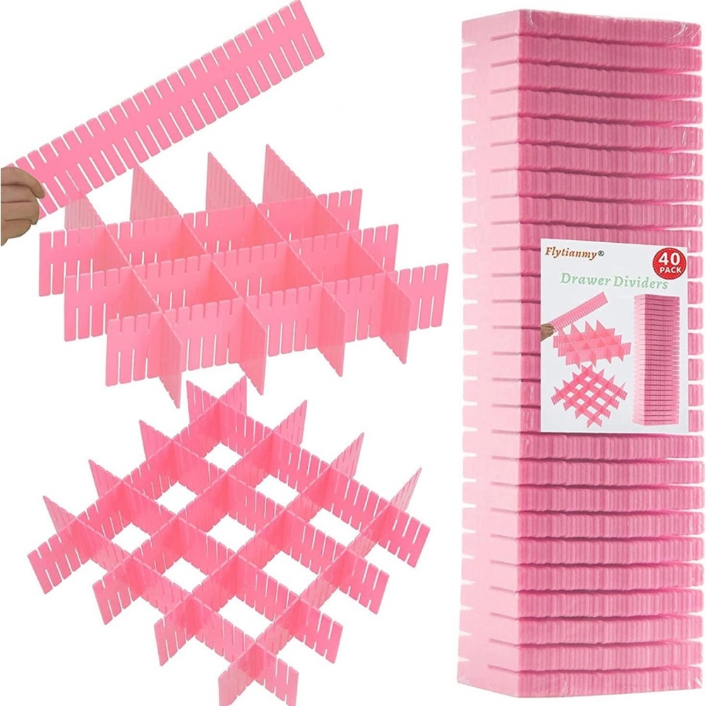 30Pcs Drawer Dividers Adjustable Organizer for Underwear Makeup Tidy Kitchen